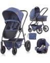 TRÍO CAPAZO DURO CON BOLSO AVIA BLUE LINEN DE CHIPOLINO