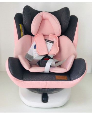 Reacondicionada silla auto grupos 0-1-2-3 TOURNEO baby pink con ISOFIX y sistema rotativo 360º
