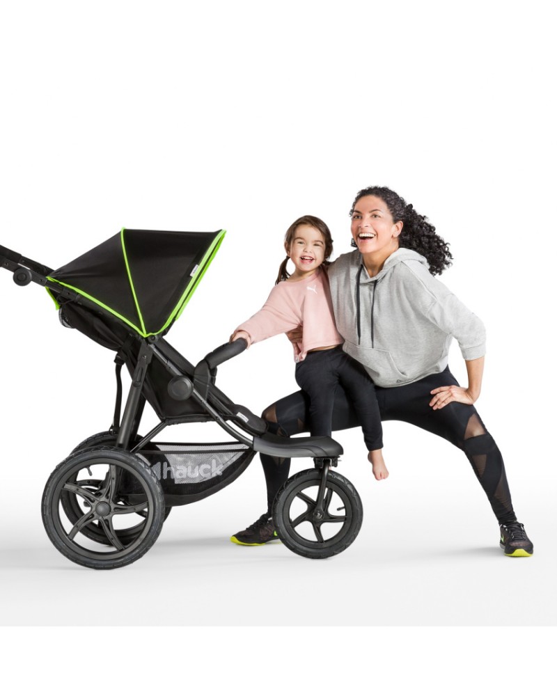 beige Hauck Runner silla de paseo para recien nacidos apto para niños hasta 25kg ruedas XL con camara de aire oil silla running con 3 ruedas neumaticas plegado compacto 
