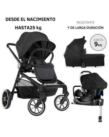 Cochecito de bebé, cochecito infantil con asiento reversible, cochecito  para recién nacido con dosel, cochecito de bebé (negro)