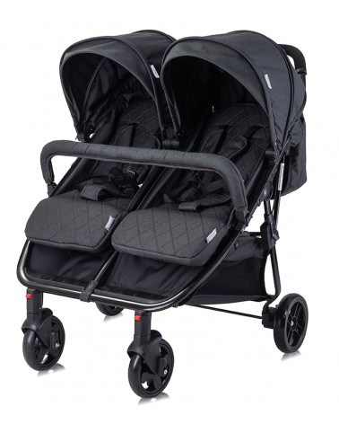 Carrito para muÑecas gemelar gris melange