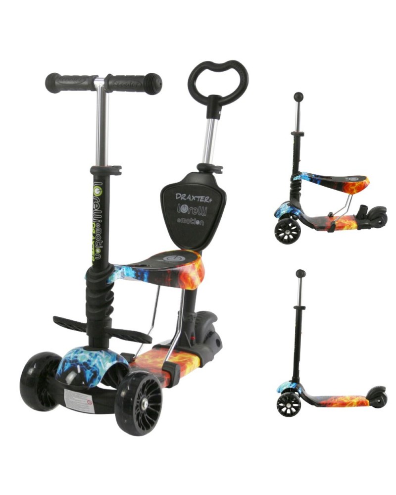 Patinete evolutivo con asiento y mango parental DRAXTER PLUS