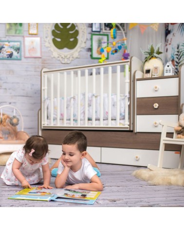 Habitaciones infantiles baratas, cunas convertibles para bebes