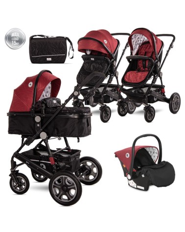 BEBELISSIMO - Carrito de Bebé Tres Piezas 3 en 1 - Silla de Paseo para  Niños - Carricoche de 3 Piezas - 0-22kg – rosa